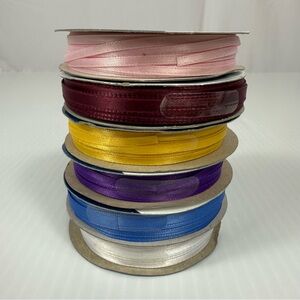 Offray Spool O' Ribbon 100% Polyester Various Colors Lot of 6